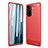 Coque Silicone Housse Etui Gel Line pour Samsung Galaxy F34 5G Rouge