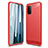 Coque Silicone Housse Etui Gel Line pour Samsung Galaxy F52 5G Rouge