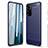 Coque Silicone Housse Etui Gel Line pour Samsung Galaxy M34 5G Bleu