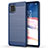 Coque Silicone Housse Etui Gel Line pour Samsung Galaxy M60s Bleu