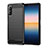 Coque Silicone Housse Etui Gel Line pour Sony Xperia 10 III SOG04 Noir