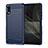 Coque Silicone Housse Etui Gel Line pour Sony Xperia Ace II Bleu