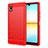 Coque Silicone Housse Etui Gel Line pour Sony Xperia Ace III SO-53C Rouge