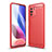 Coque Silicone Housse Etui Gel Line pour Xiaomi Mi 11X 5G Rouge