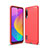 Coque Silicone Housse Etui Gel Line pour Xiaomi Mi A3 Rouge