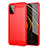 Coque Silicone Housse Etui Gel Line pour Xiaomi Poco M3 Rouge