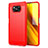 Coque Silicone Housse Etui Gel Line pour Xiaomi Poco X3 NFC Rouge