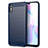 Coque Silicone Housse Etui Gel Line pour Xiaomi Redmi 9A Bleu