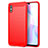 Coque Silicone Housse Etui Gel Line pour Xiaomi Redmi 9A Rouge