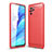 Coque Silicone Housse Etui Gel Line pour Xiaomi Redmi Note 10 4G Rouge