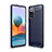 Coque Silicone Housse Etui Gel Line pour Xiaomi Redmi Note 10 Pro 4G Bleu