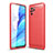 Coque Silicone Housse Etui Gel Line pour Xiaomi Redmi Note 10S 4G Rouge