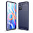 Coque Silicone Housse Etui Gel Line pour Xiaomi Redmi Note 11T 5G Bleu