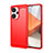 Coque Silicone Housse Etui Gel Line pour Xiaomi Redmi Note 13 Pro+ Plus 5G Rouge