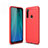 Coque Silicone Housse Etui Gel Line pour Xiaomi Redmi Note 8 (2021) Rouge