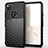 Coque Silicone Housse Etui Gel Line S01 pour Google Pixel 4a Noir