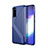 Coque Silicone Housse Etui Gel Line S01 pour Samsung Galaxy S20 5G Bleu