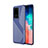 Coque Silicone Housse Etui Gel Line S01 pour Samsung Galaxy S20 Ultra Bleu