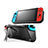 Coque Silicone Housse Etui Gel Line S02 pour Nintendo Switch Noir