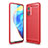 Coque Silicone Housse Etui Gel Line WL1 pour Xiaomi Mi 10T Pro 5G Rouge