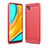 Coque Silicone Housse Etui Gel Line WL1 pour Xiaomi Redmi 9 India Rouge