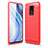 Coque Silicone Housse Etui Gel Line WL1 pour Xiaomi Redmi Note 9 Rouge