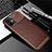 Coque Silicone Housse Etui Gel Serge pour Apple iPhone 12 Marron