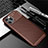 Coque Silicone Housse Etui Gel Serge pour Apple iPhone 12 Max Marron