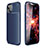 Coque Silicone Housse Etui Gel Serge pour Apple iPhone 14 Plus Bleu