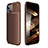 Coque Silicone Housse Etui Gel Serge pour Apple iPhone 15 Marron