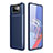 Coque Silicone Housse Etui Gel Serge pour Asus Zenfone 7 ZS670KS Bleu