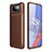 Coque Silicone Housse Etui Gel Serge pour Asus Zenfone 7 ZS670KS Marron