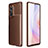 Coque Silicone Housse Etui Gel Serge pour Huawei Honor 50 SE 5G Marron