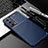 Coque Silicone Housse Etui Gel Serge pour Motorola Moto Edge 20 5G Bleu