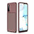 Coque Silicone Housse Etui Gel Serge pour Oppo Find X2 Lite Marron