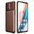 Coque Silicone Housse Etui Gel Serge pour Oppo Find X3 5G Marron