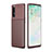 Coque Silicone Housse Etui Gel Serge pour Oppo Reno3 Pro Marron