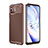 Coque Silicone Housse Etui Gel Serge pour Oppo Reno4 Z 5G Marron