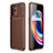 Coque Silicone Housse Etui Gel Serge pour Oppo Reno6 Z 5G Marron