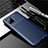 Coque Silicone Housse Etui Gel Serge pour Samsung Galaxy A12 5G Bleu