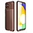 Coque Silicone Housse Etui Gel Serge pour Samsung Galaxy A22 4G Marron