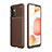 Coque Silicone Housse Etui Gel Serge pour Samsung Galaxy A32 4G Marron