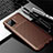 Coque Silicone Housse Etui Gel Serge pour Samsung Galaxy A42 5G Marron