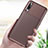 Coque Silicone Housse Etui Gel Serge pour Samsung Galaxy A70S Marron