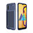 Coque Silicone Housse Etui Gel Serge pour Samsung Galaxy M01 Bleu