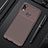 Coque Silicone Housse Etui Gel Serge pour Samsung Galaxy M01s Marron