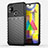 Coque Silicone Housse Etui Gel Serge pour Samsung Galaxy M21s Noir