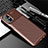 Coque Silicone Housse Etui Gel Serge pour Samsung Galaxy M31s Marron