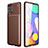 Coque Silicone Housse Etui Gel Serge pour Samsung Galaxy M62 4G Marron