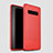 Coque Silicone Housse Etui Gel Serge pour Samsung Galaxy S10 5G Rouge